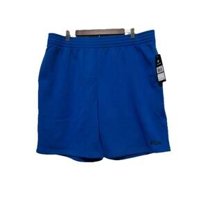 FILA Men's XXL 2XL Blue Drawstring Fleece Shorts Pockets Comfort Sports NWT